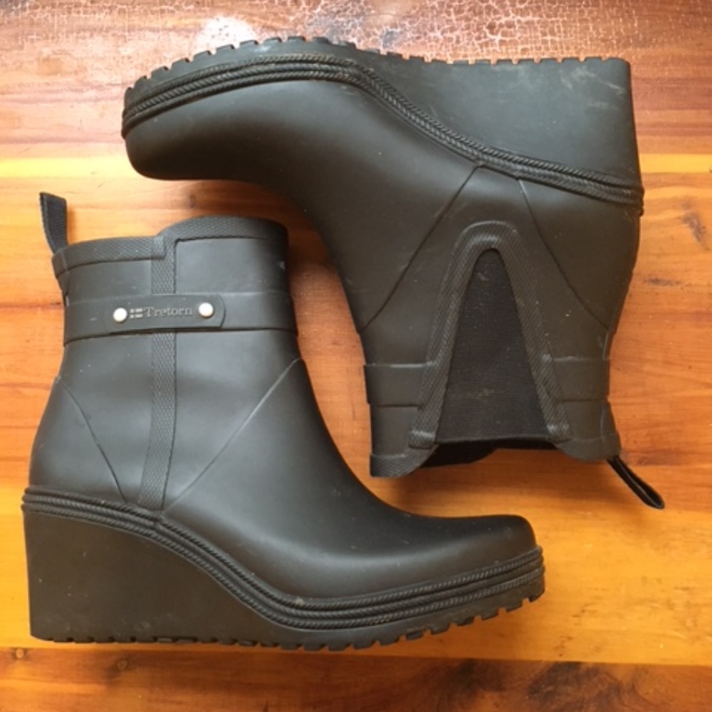 Tretorn Wedge Ankle Rain Boots